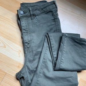 H&M Olive High Waist Skinny Pants 27/30